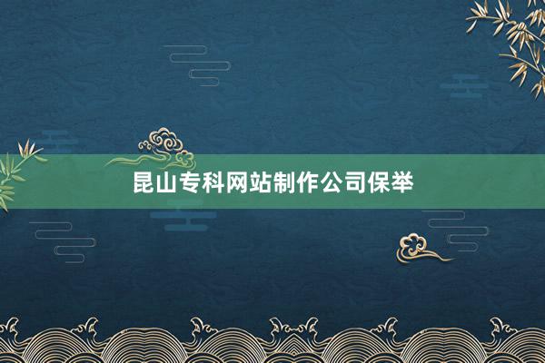 昆山专科网站制作公司保举
